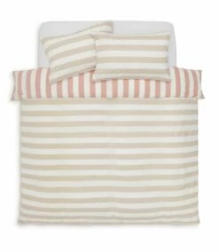 Habitat Summer Haze Stripe Pink Bedding Set - Single -Bed Linings Sales Store 1230147 R Z004A