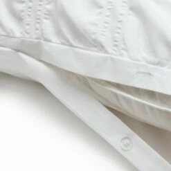 Habitat Seersucker Square White Bedding Set - Single -Bed Linings Sales Store 1232554 R Z004A