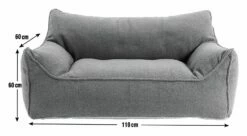 Habitat Kids Double Chair Bean Bag - Charcoal -Bed Linings Sales Store 1306789 R E001