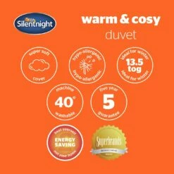 Silentnight Warm & Cosy 13.5 Tog Duvet - Single -Bed Linings Sales Store 1934247 R Z009A