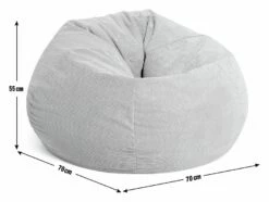 Kaikoo Aryton Cord Beanbag - Grey 7 Kaikoo Aryton Cord Beanbag - Grey -Bed Linings Sales Store 1996443 R E001