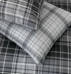 Habitat Grey Brushed Check Bedding Set - Single -Bed Linings Sales Store 2019350 R Z002C