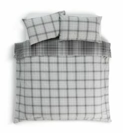 Habitat Grey Brushed Check Bedding Set - Single -Bed Linings Sales Store 2019350 R Z003A