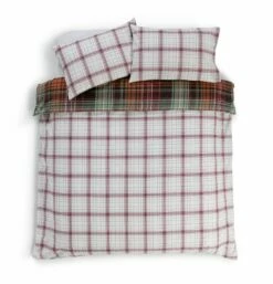 Habitat Red Brushed Check Bedding Set - Single -Bed Linings Sales Store 2019408 R Z003A