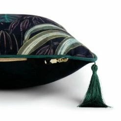 Habitat Botanical Print Velvet Cushion - Multi - 43x43cm -Bed Linings Sales Store 2062840 R Z003A
