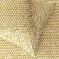 Argos Home Polka Square Yellow Bedding Set - Double -Bed Linings Sales Store 2067508 R Z003A