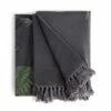 Habitat Graphic Palm Printed Throw - Black - 125X150cm
