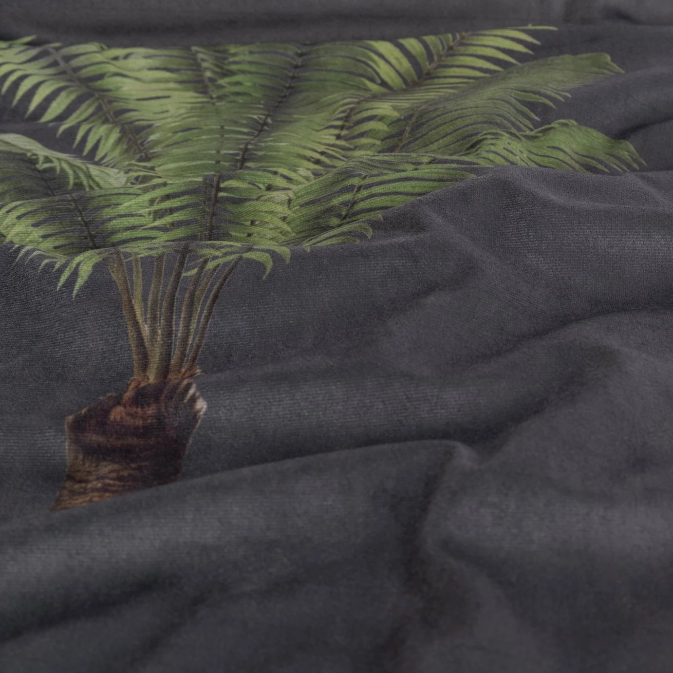 Habitat Graphic Palm Printed Throw - Black - 125X150cm 4 Habitat Graphic Palm Printed Throw - Black - 125X150cm - Image 4