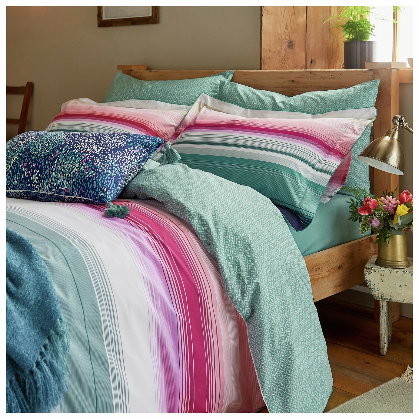Joules Cotton Percale Cotswold Stripe Bedding Set - Single 2 Joules Cotton Percale Cotswold Stripe Bedding Set - Single - Image 2