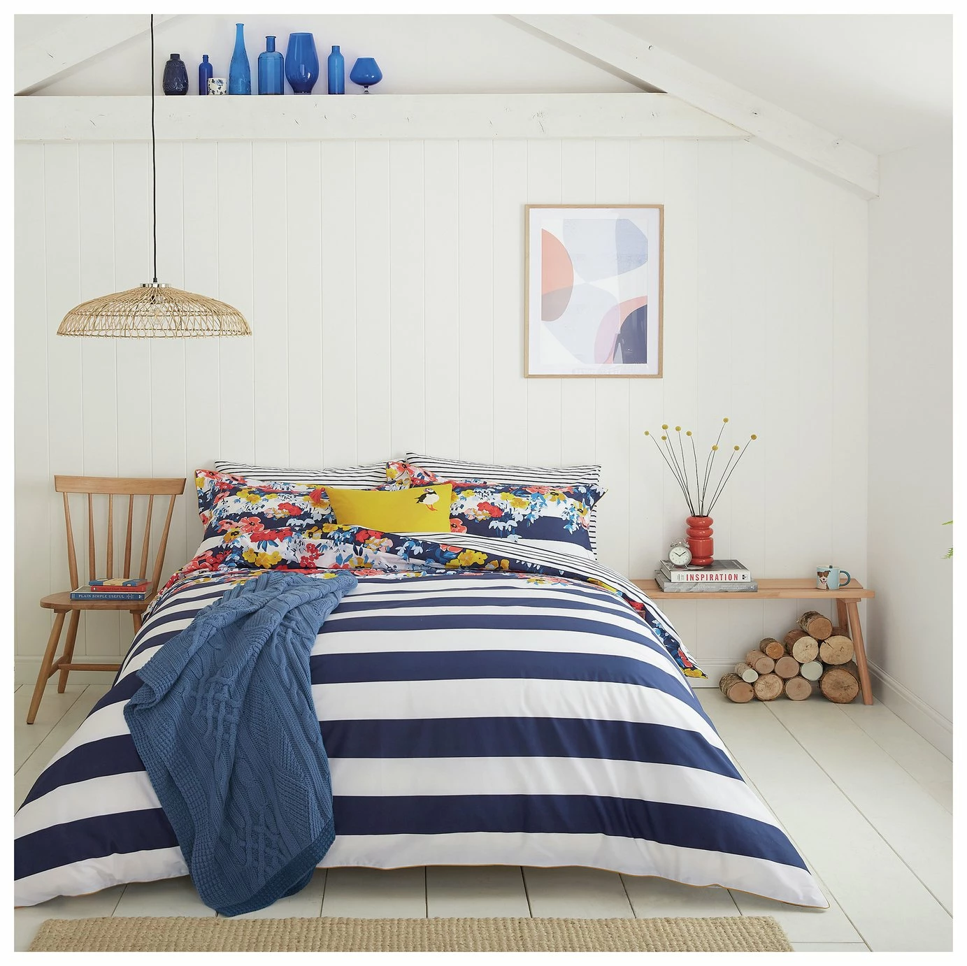 Joules Cotton Percale St Ives Floral Navy Bedding Set-Single 1 Joules Cotton Percale St Ives Floral Navy Bedding Set-Single