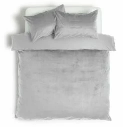 Habitat Plain Velvet Silver Bedding Set - Double -Bed Linings Sales Store 2159162 R Z002A
