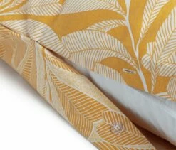 Habitat Cotton Linear Leaf Print Yellow Bedding Set- Single -Bed Linings Sales Store 2208972 R Z004A