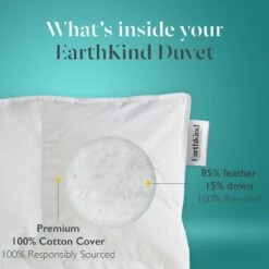 Earthkind Luxury Feather & Down 10.5 Tog Duvet - Single 12 Earthkind Luxury Feather & Down 10.5 Tog Duvet - Single -Bed Linings Sales Store 2253721 R Z004A