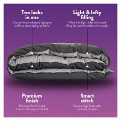 Slumberdown Coverless Comfort 10.5 Tog Duvet - Single -Bed Linings Sales Store 2254184 R Z004A