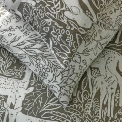 Habitat Brushed Cotton Deer Print Grey Bedding Set - Single -Bed Linings Sales Store 2729107 R Z002C