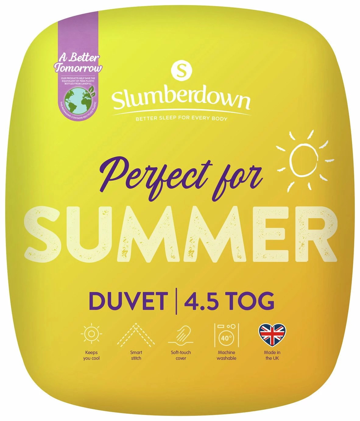Slumberdown Summer Non Allergic 4.5 Tog Duvet - Single 1 Slumberdown Summer Non Allergic 4.5 Tog Duvet - Single