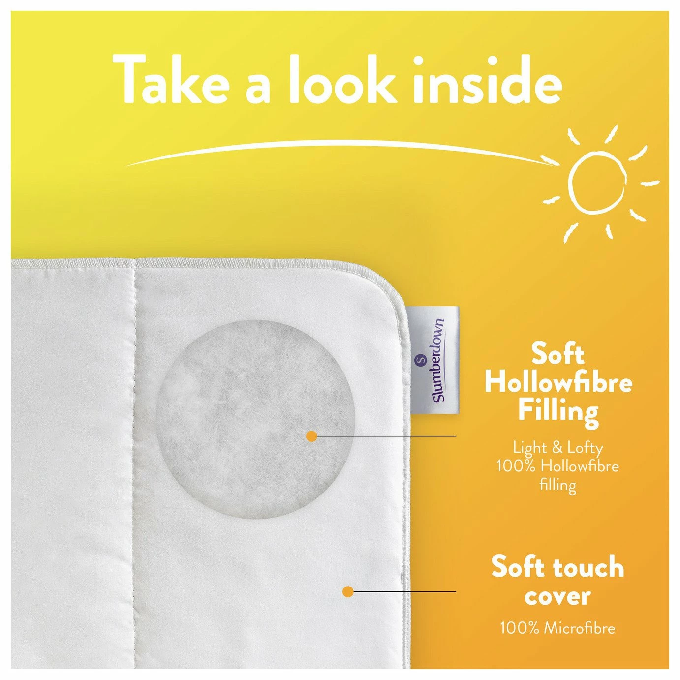 Slumberdown Summer Non Allergic 4.5 Tog Duvet - Single 3 Slumberdown Summer Non Allergic 4.5 Tog Duvet - Single - Image 3