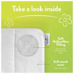 Slumberdown Spring Non Allergic 7.5 Tog Duvet - Single -Bed Linings Sales Store 2842936 R Z004A