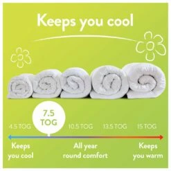 Slumberdown Spring Non Allergic 7.5 Tog Duvet - Single -Bed Linings Sales Store 2842936 R Z006A