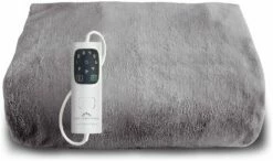 Dreamland Snuggle Up Heated Grey Throw - Large -Bed Linings Sales Store 2990606 R Z009A
