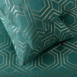 Habitat Geo Jacquard Teal Bedding Set - Double -Bed Linings Sales Store 3036734 R Z002C