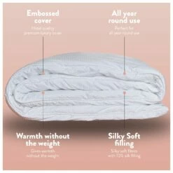 Slumberdown Silk Touch 10.5 Tog Duvet - Single -Bed Linings Sales Store 3038701 R Z004A