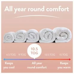 Slumberdown Silk Touch 10.5 Tog Duvet - Single -Bed Linings Sales Store 3038701 R Z006A