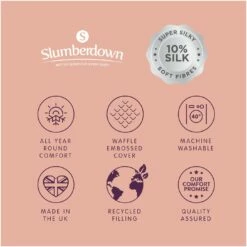 Slumberdown Silk Touch 10.5 Tog Duvet - Single -Bed Linings Sales Store 3038701 R Z014A