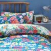 Furn Wild Meadow Floral Blue Bedding Set - Single