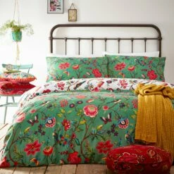 Furn Pomelo Tropical Floral Green Bedding Set - Single -Bed Linings Sales Store 3066436 R Z004A