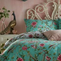 Furn Vintage Chinoiserie Floral Green Bedding Set - Single