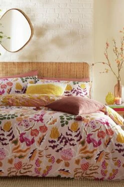 Furn Protea Abstract Floral Pink Bedding Set - Single -Bed Linings Sales Store 3066577 R Z004A