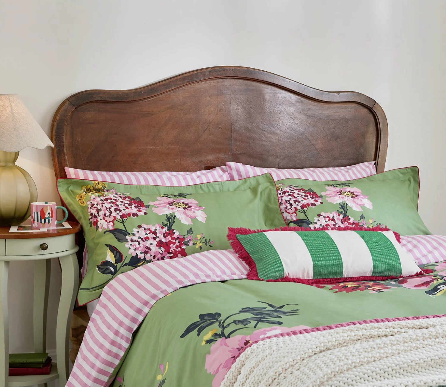 Joules Cotton Pheasant Floral Green Bedding Set - Single 1 Joules Cotton Pheasant Floral Green Bedding Set - Single