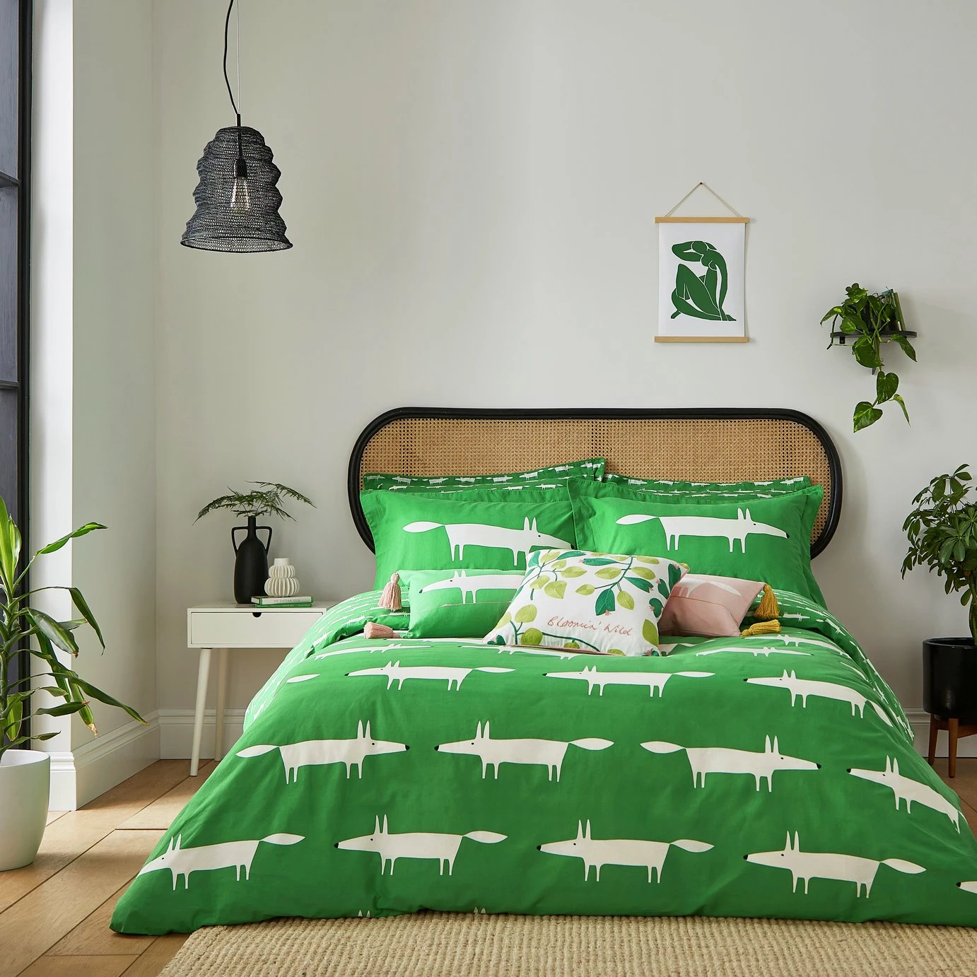 Scion Cotton Mr Fox Mint Green Bedding Set - Single 2 Scion Cotton Mr Fox Mint Green Bedding Set - Single - Image 2