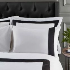 Bianca Cotton 180 TC Tailored Black Bedding Set - Double 6 Bianca Cotton 180 TC Tailored Black Bedding Set - Double -Bed Linings Sales Store 3080292 R Z003A