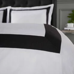 Bianca Cotton 180 TC Tailored Black Bedding Set - Double 7 Bianca Cotton 180 TC Tailored Black Bedding Set - Double -Bed Linings Sales Store 3080292 R Z004A