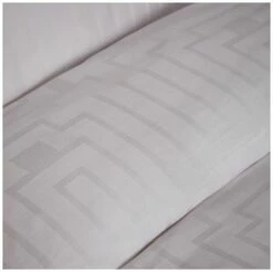 Bianca Cotton 180 TC Geometric White Bedding Set - Double -Bed Linings Sales Store 3080412 R Z004A
