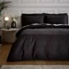 Bianca Cotton 180 TC Geometric Black Bedding Set - Double