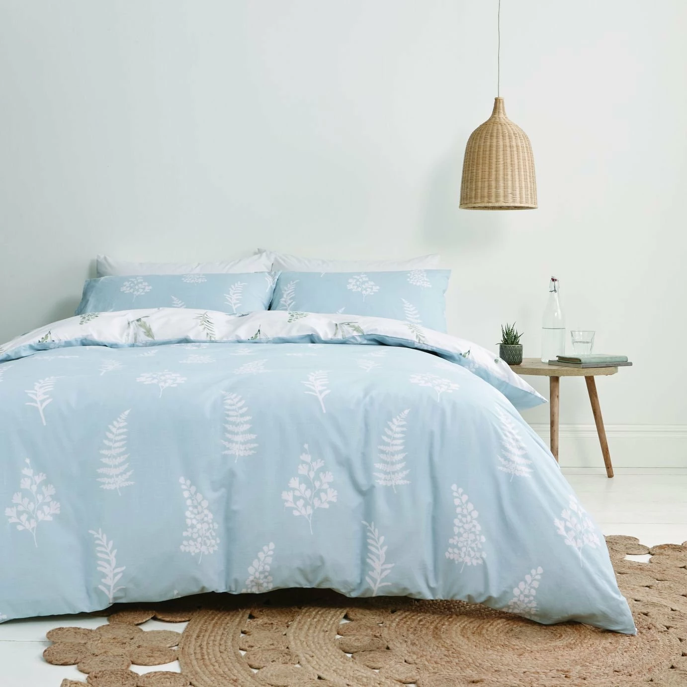 Bianca Egyptian Cotton Flowers White Bedding Set - Double 1 Bianca Egyptian Cotton Flowers White Bedding Set - Double