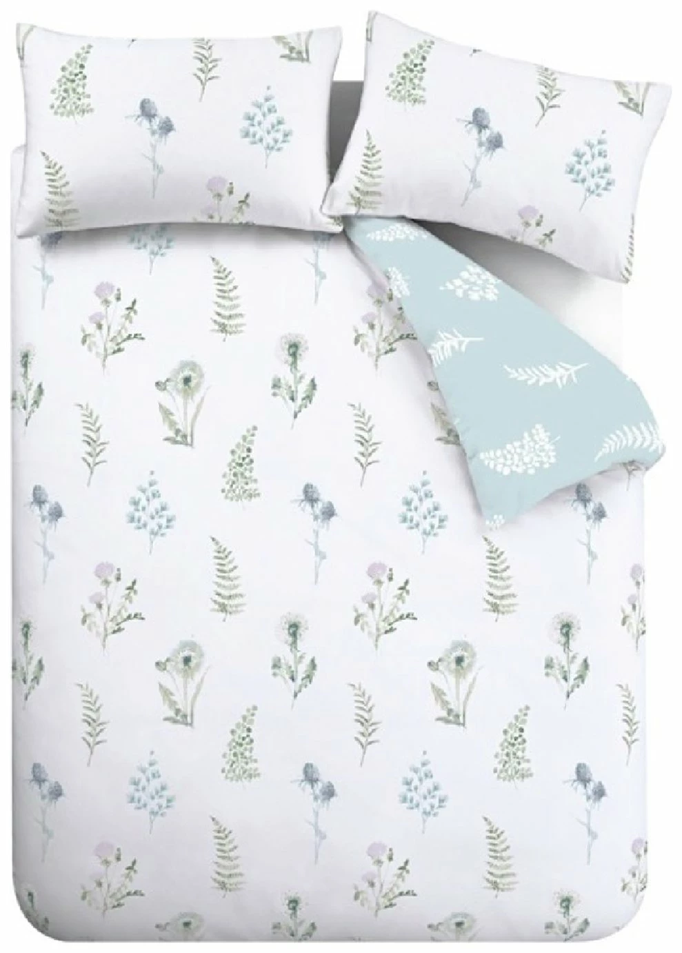 Bianca Egyptian Cotton Flowers White Bedding Set - Double 2 Bianca Egyptian Cotton Flowers White Bedding Set - Double - Image 2
