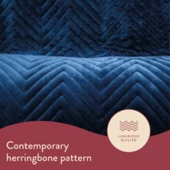 Dreamland Deluxe Velvet Royal Blue Heated Throw - Large -Bed Linings Sales Store 3340901 R Z005A 1