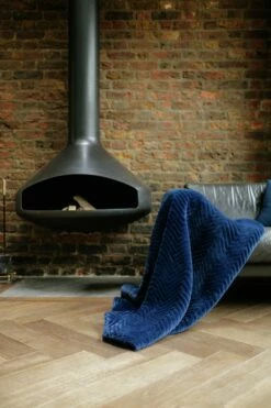 Dreamland Deluxe Velvet Royal Blue Heated Throw - Large -Bed Linings Sales Store 3340901 R Z008A