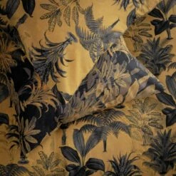 Habitat Palm Floral Print Mustard Bedding Set - Single -Bed Linings Sales Store 3344457 R Z002C