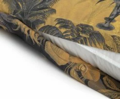 Habitat Palm Floral Print Mustard Bedding Set - Single -Bed Linings Sales Store 3344457 R Z004A