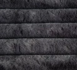 Habitat Ribbed Faux Fur Throw - Charcoal - 125X150cm -Bed Linings Sales Store 3361320 R B001