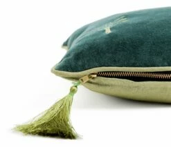 Habitat Embroidered Palm Cushion - Green -43X43cm 7 Habitat Embroidered Palm Cushion - Green -43X43cm -Bed Linings Sales Store 3989290 R Z003A
