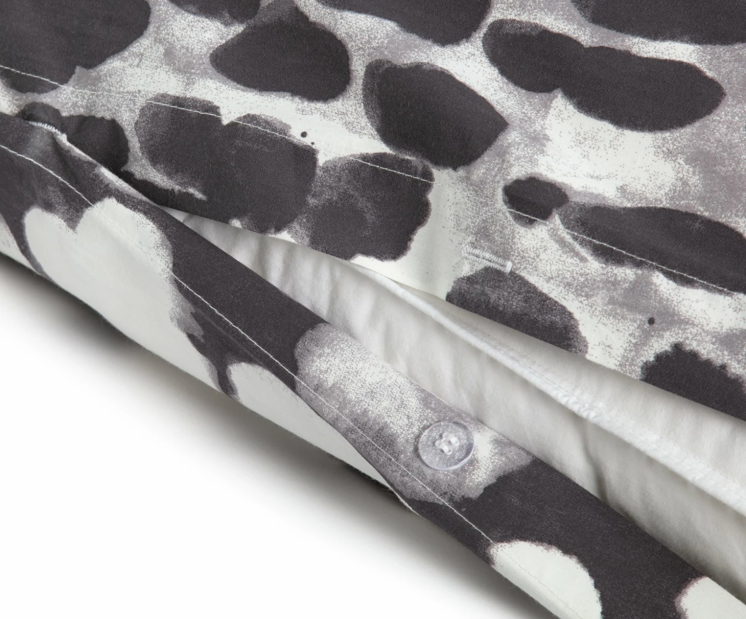 Habitat Cotton Bark Print Black & Grey Bedding Set - Double 6 Habitat Cotton Bark Print Black & Grey Bedding Set - Double - Image 6