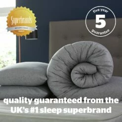 Silentnight Coverless 10.5Tog Grey Duvet & Pillowcase-Single -Bed Linings Sales Store 4468624 R Z009A
