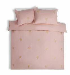 Habitat Embroidered Palm Pink Bedding Set - Single -Bed Linings Sales Store 4529556 R Z002A