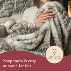 Dreamland Luxury Faux Fur Heated Throw - Large -Bed Linings Sales Store 4669911 R Z003A